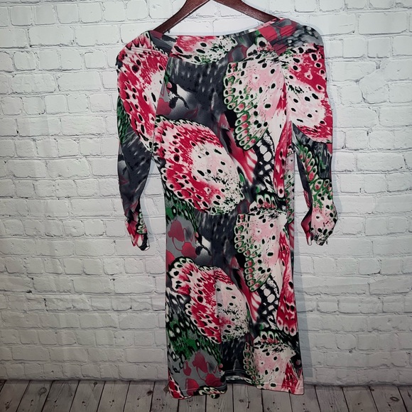 Madison Paige black, pink & red floral dress size L - Picture 10 of 12
